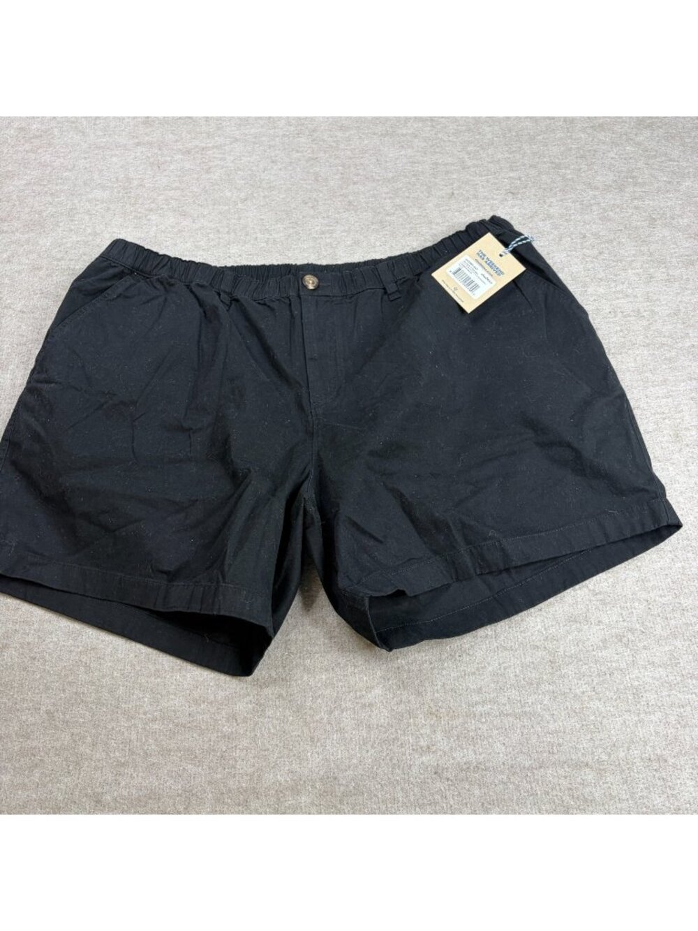 Chubbies Mens Shorts 3XL Black Solid Cotton Blend Chino 4" Stretch Waist NEW